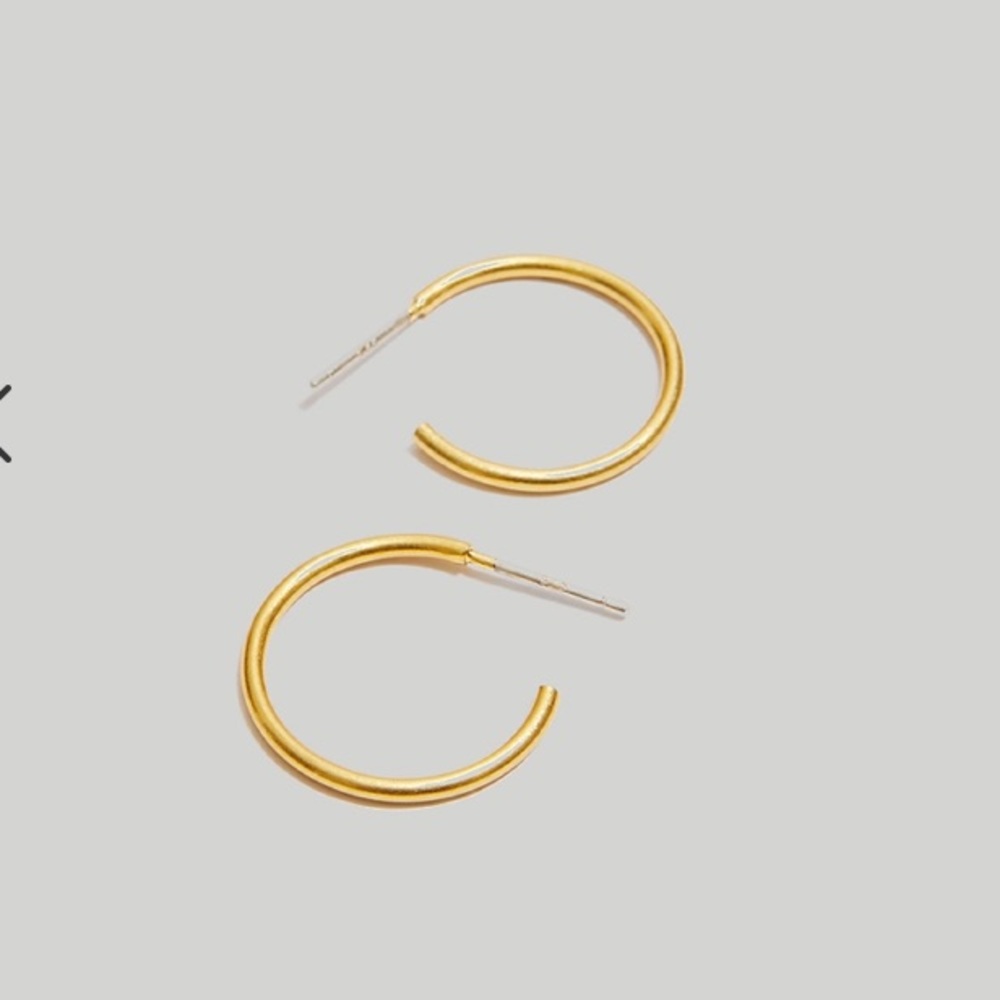 Madewell Small Thin Gold Hoop Earrings